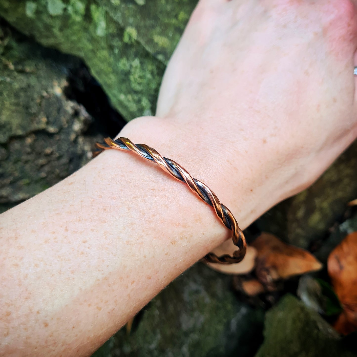 Twisted Bangle - 100% Recycled Copper Electrical Wire