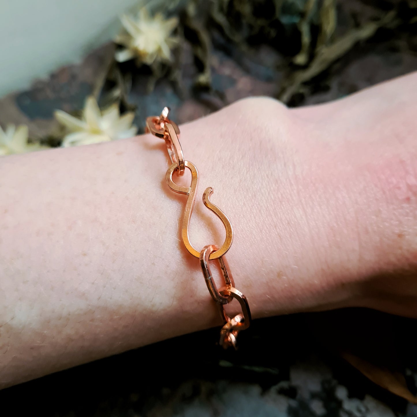 Copper Link Chain Bracelet - 100% Recycled Copper Electrical Wire
