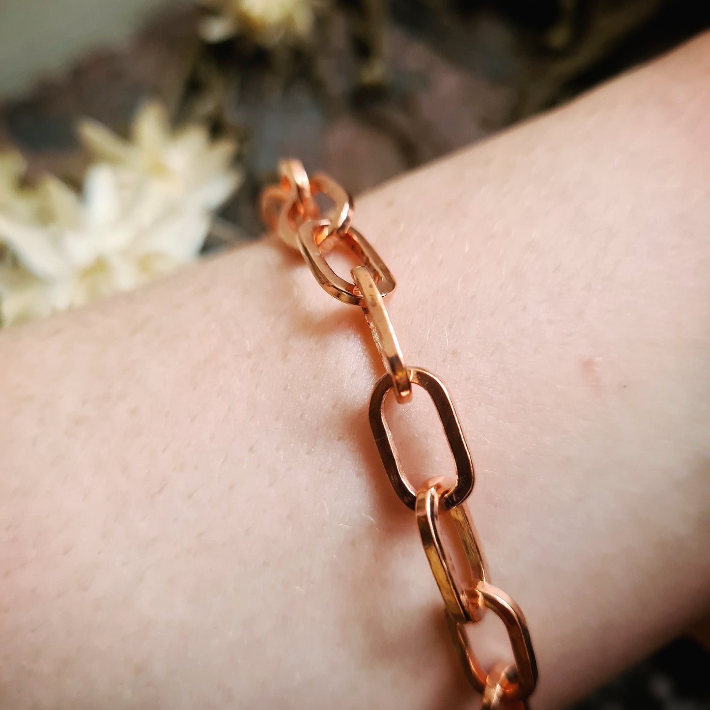 Copper Link Chain Bracelet - 100% Recycled Copper Electrical Wire