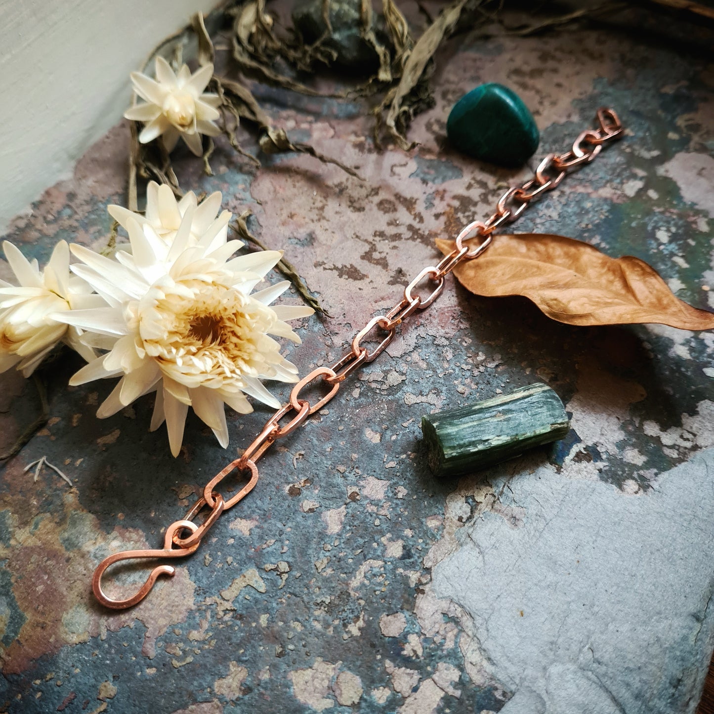 Copper Link Chain Bracelet - 100% Recycled Copper Electrical Wire