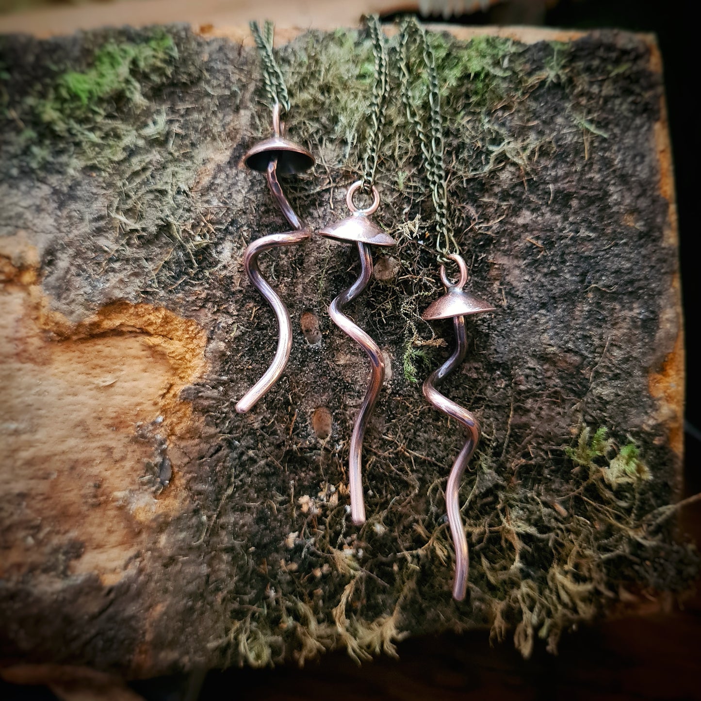 Copper Mushroom Pendant - 100% Recycled Copper