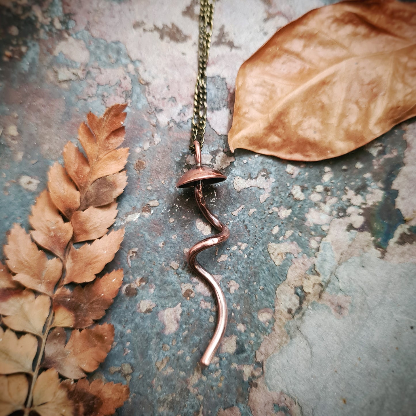 Copper Mushroom Pendant - 100% Recycled Copper
