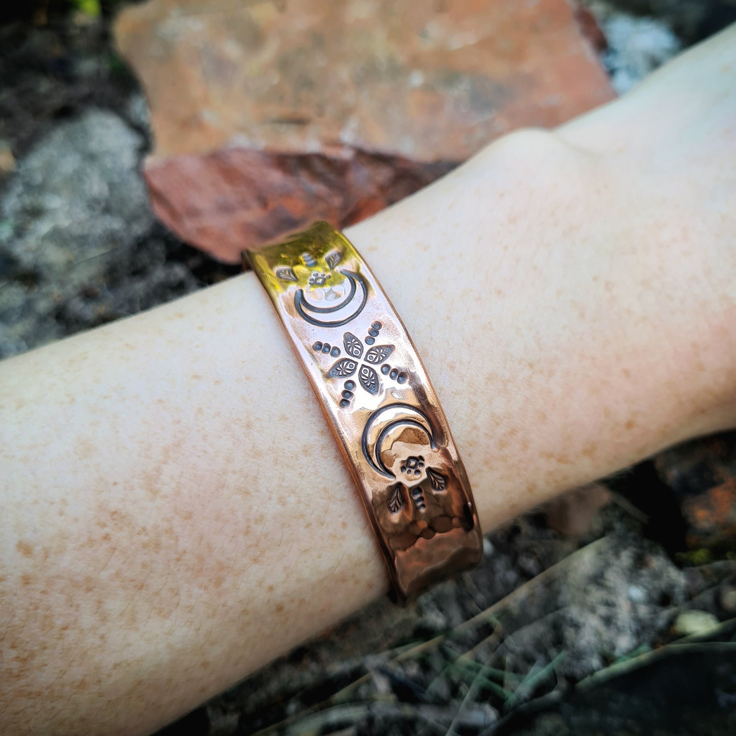 Regular Stamped Copper Cuff