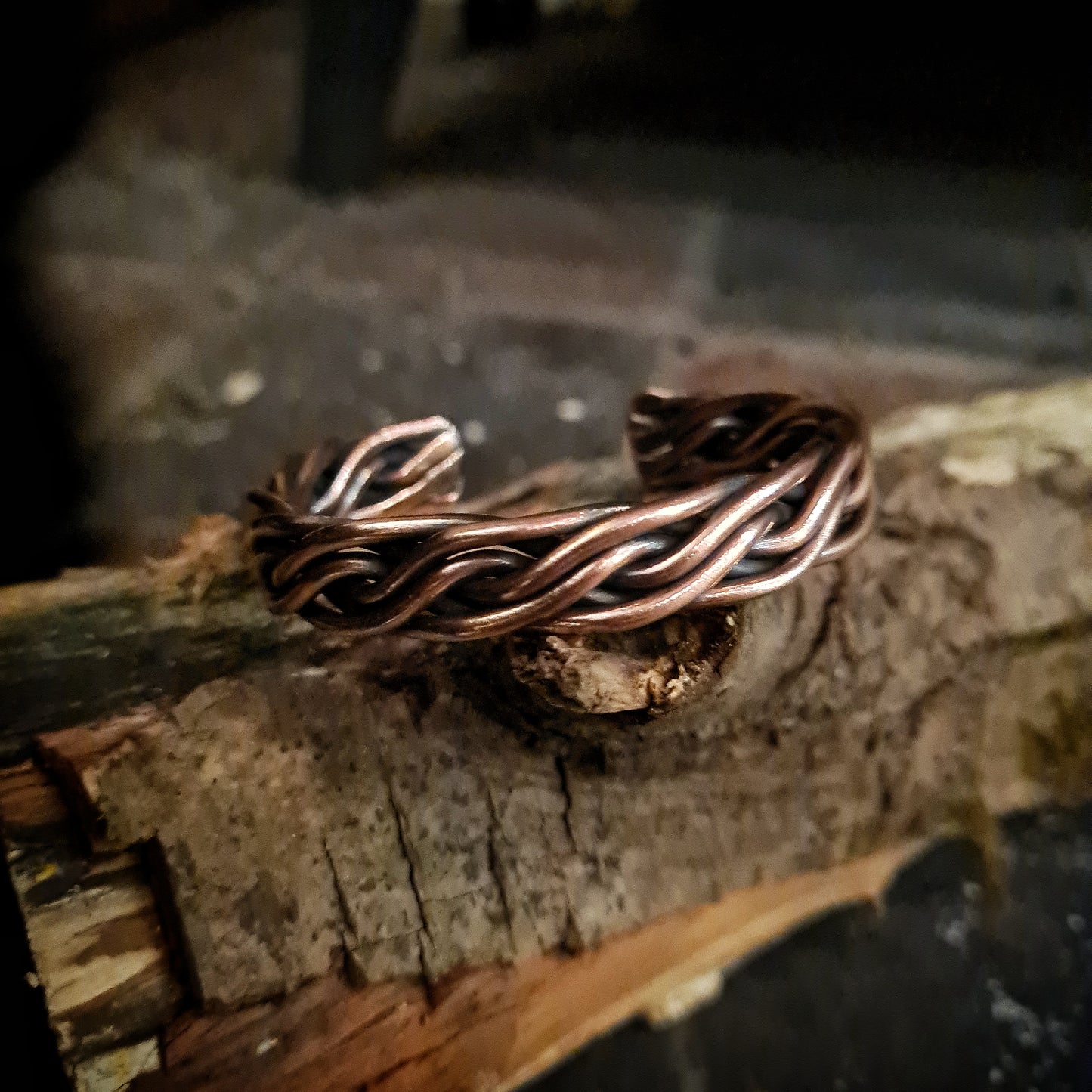 Double Twist Woven Copper Cuff - 100% Recycled Copper