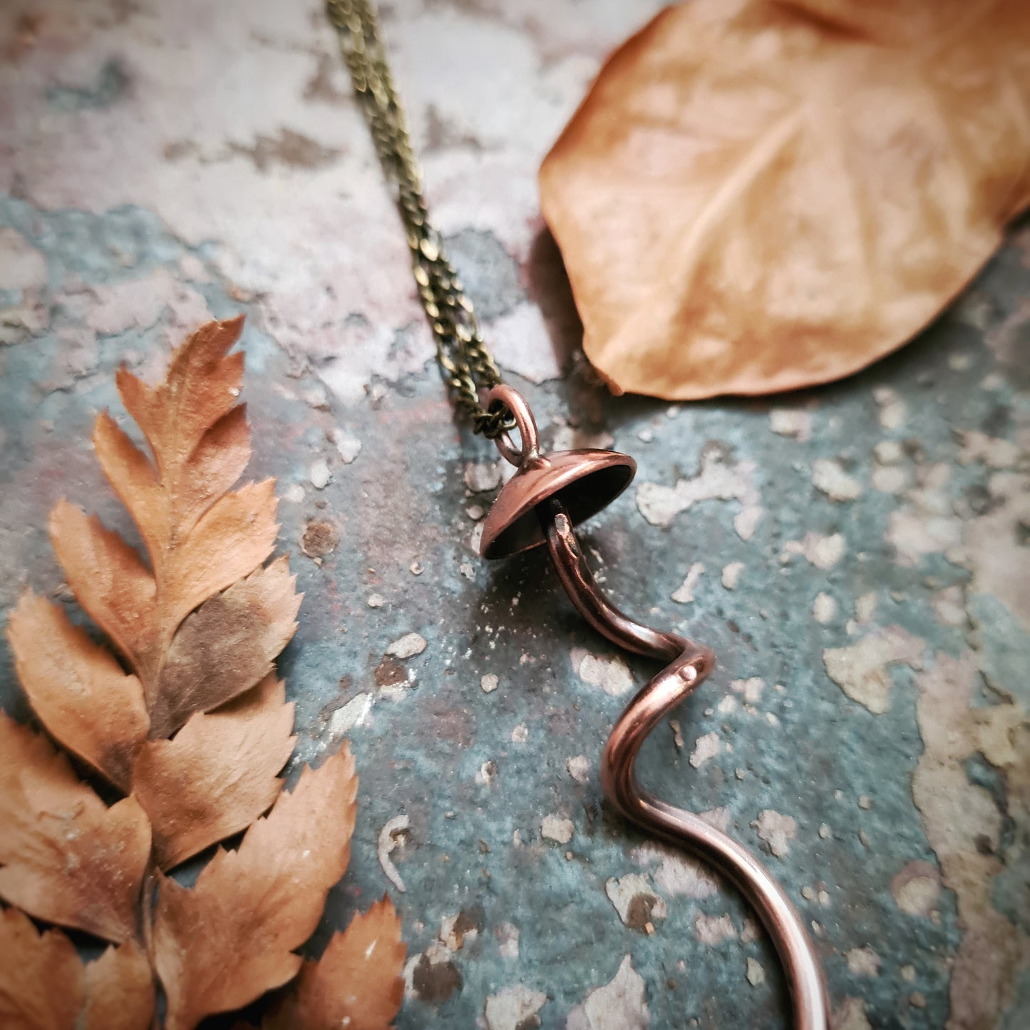 Copper Mushroom Pendant - 100% Recycled Copper