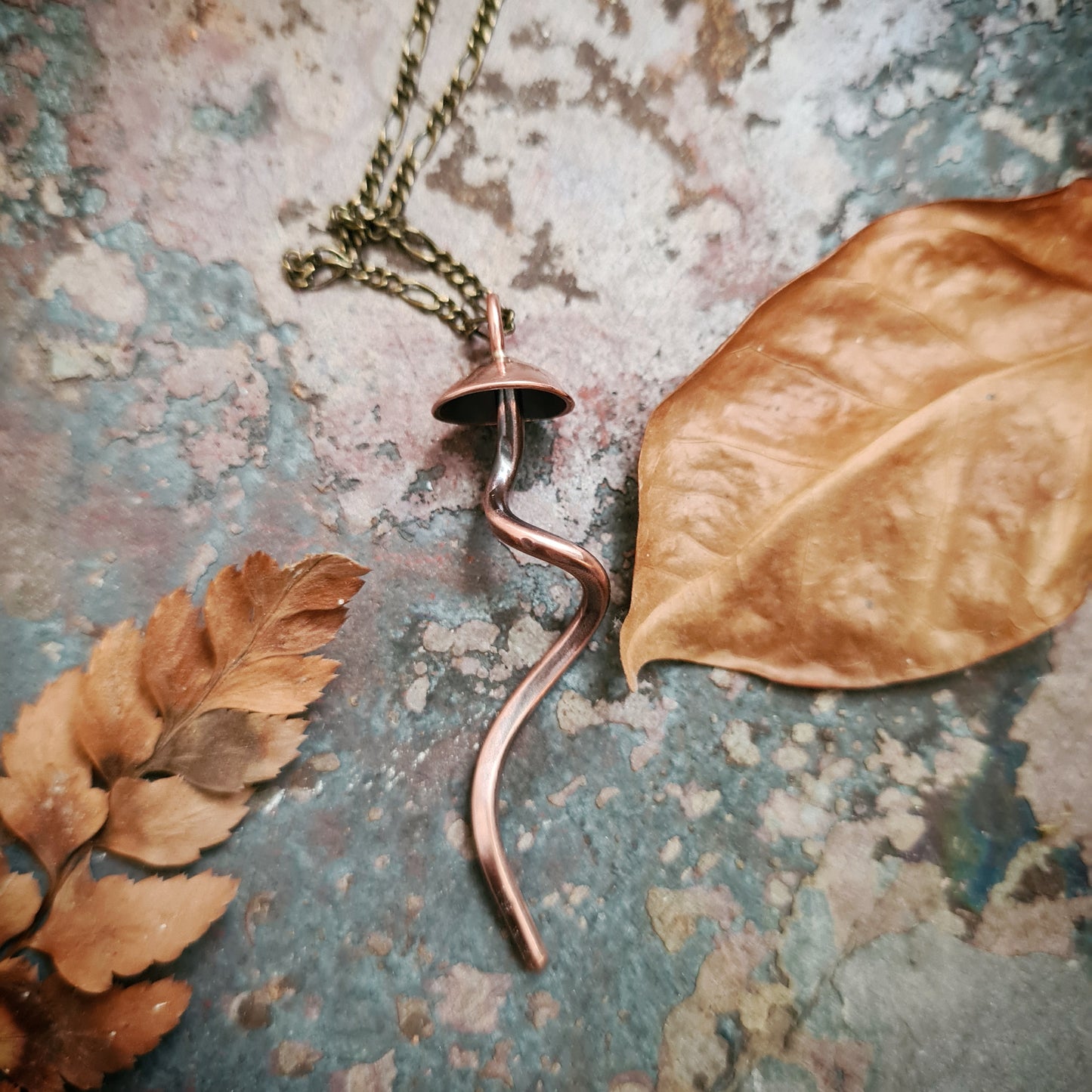 Copper Mushroom Pendant - 100% Recycled Copper