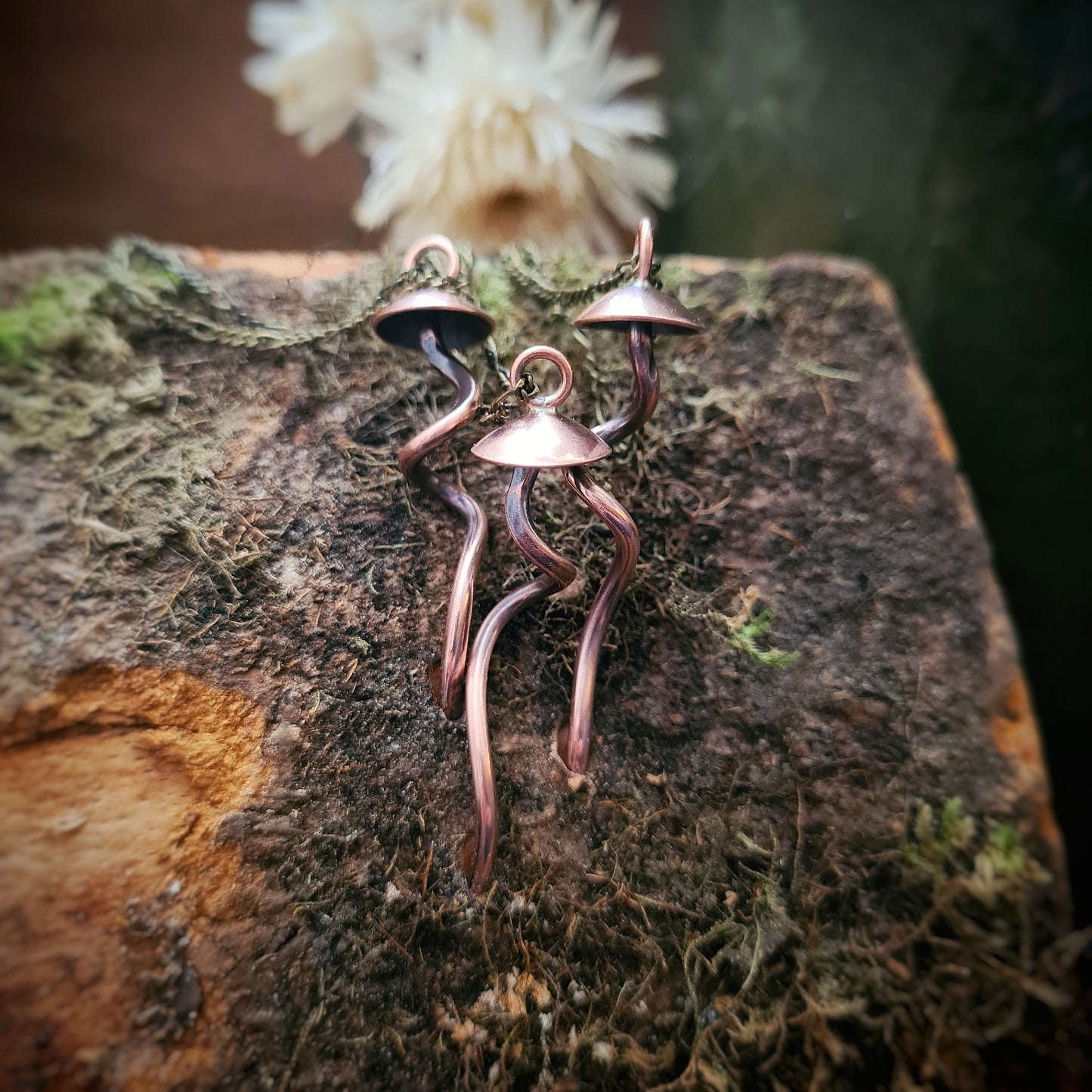 Copper Mushroom Pendant - 100% Recycled Copper