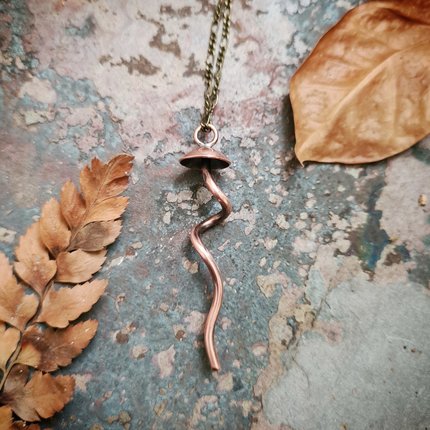 Copper Mushroom Pendant - 100% Recycled Copper