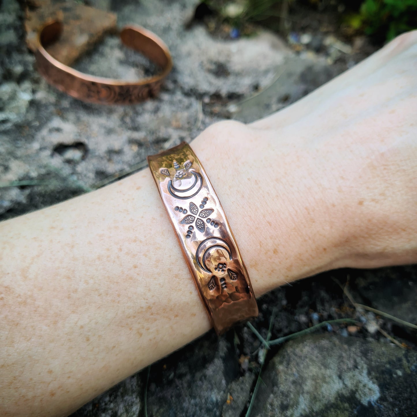 Regular Stamped Copper Cuff