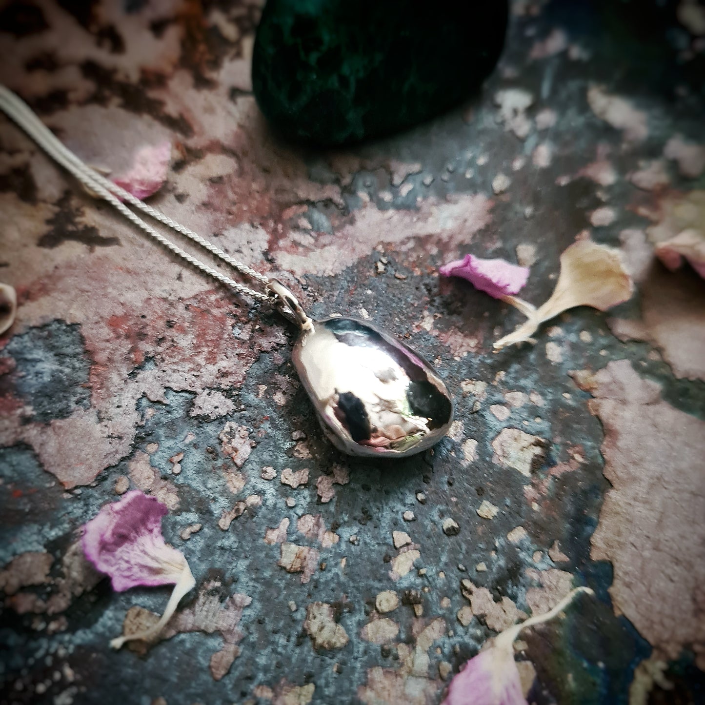 Solid Silver Pebble Pendant - 100% Recycled ♻️