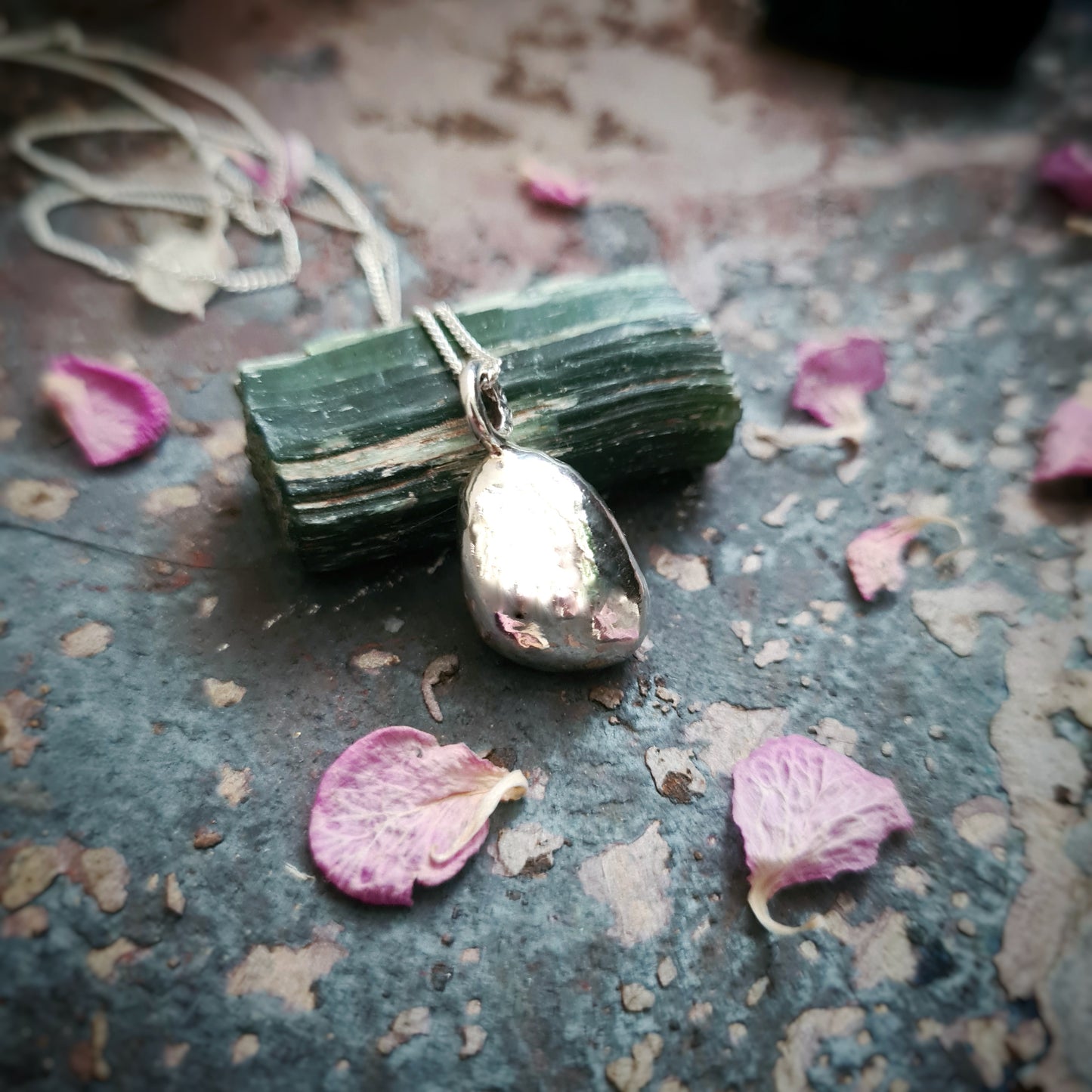 Solid Silver Pebble Pendant - 100% Recycled ♻️