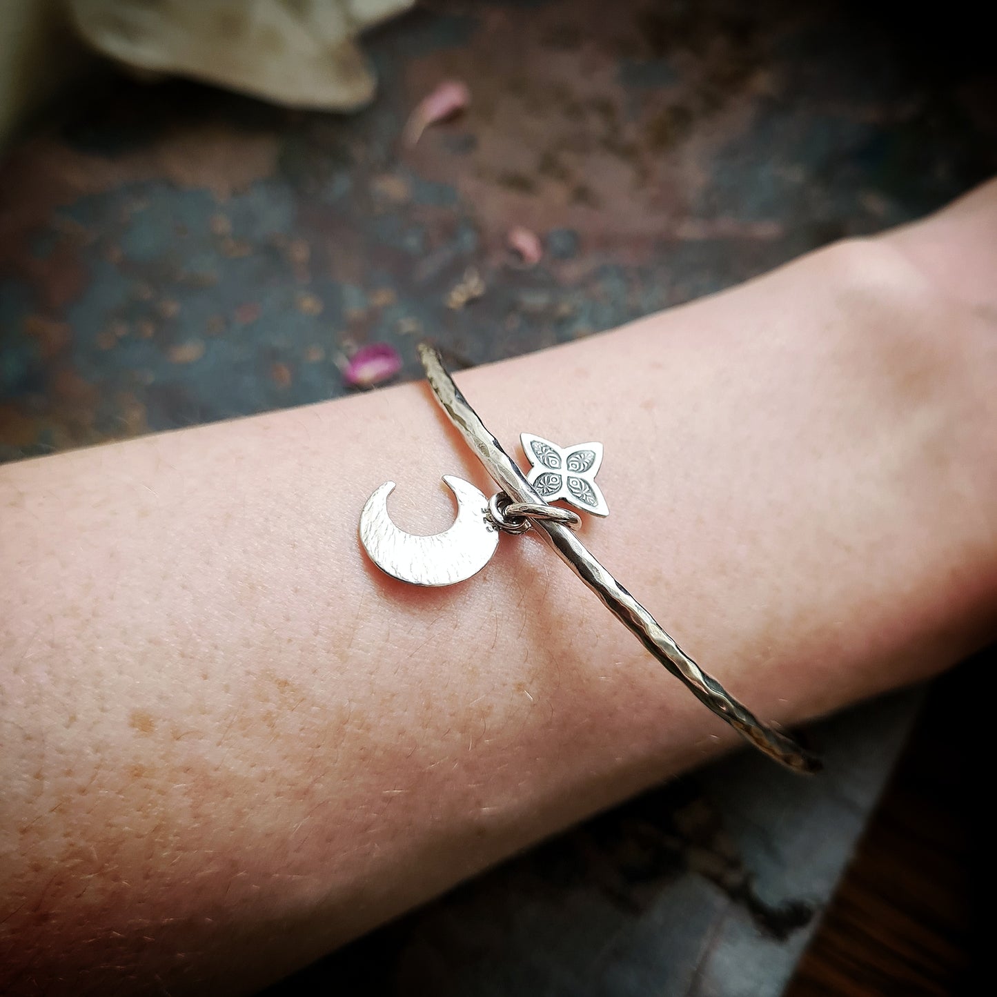 Celestial Charm Bangles - 100% Recycled Silver