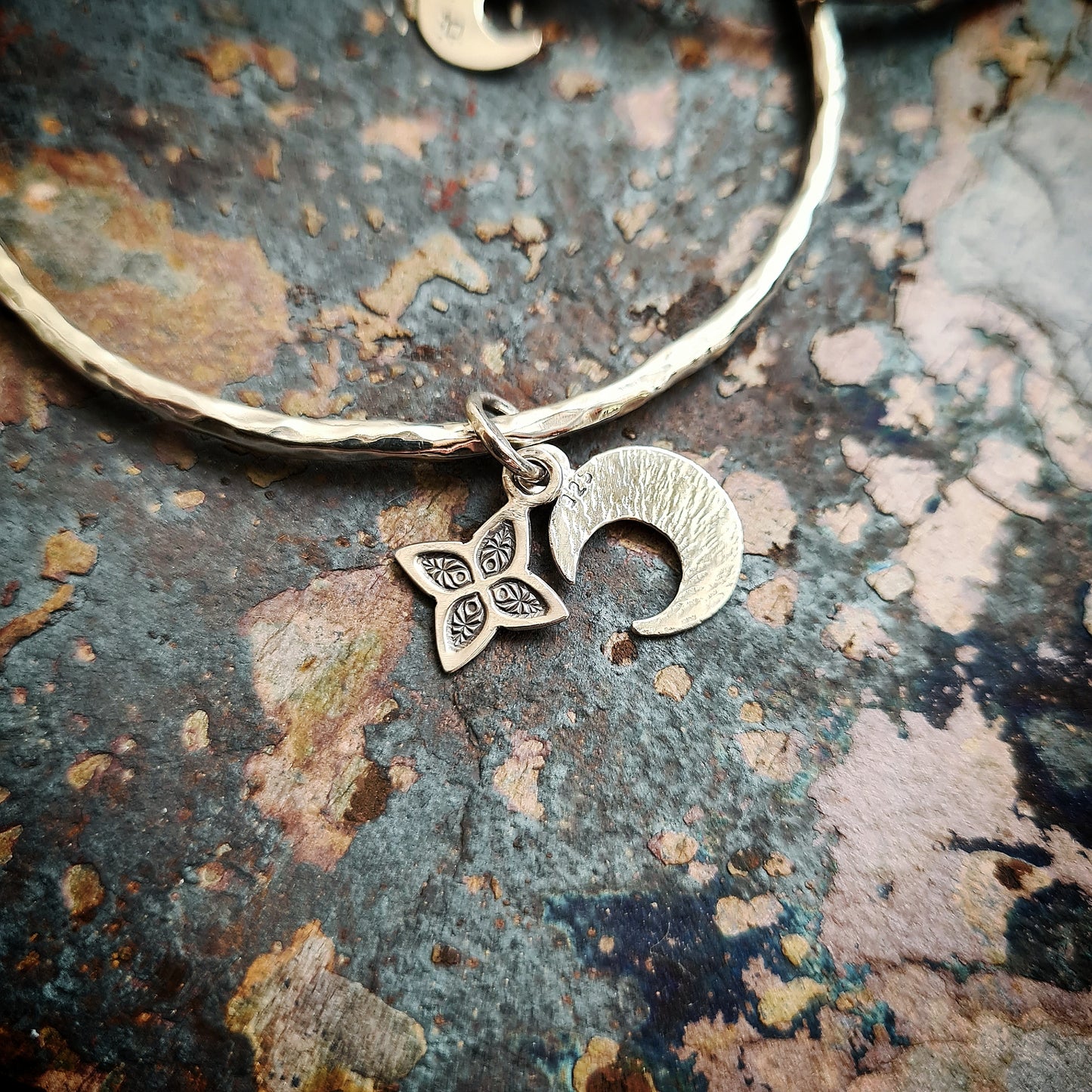 Celestial Charm Bangles - 100% Recycled Silver