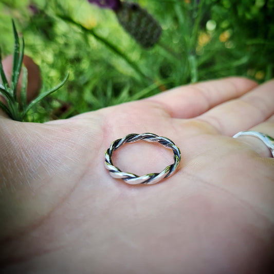 Twisted Silver Ring - 100% Recycled Silver