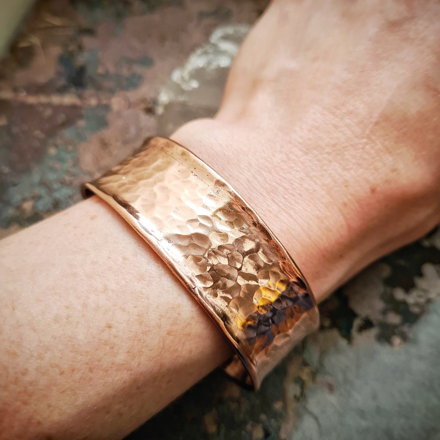 2cm Wide Copper Cuff - 100%Recycled Copper