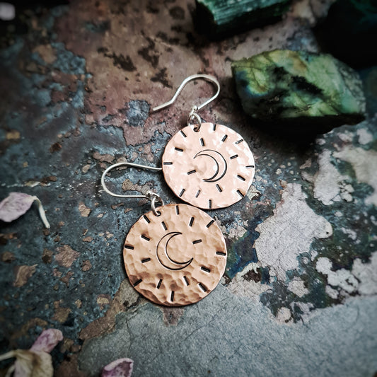 Moon Medallion Earrings