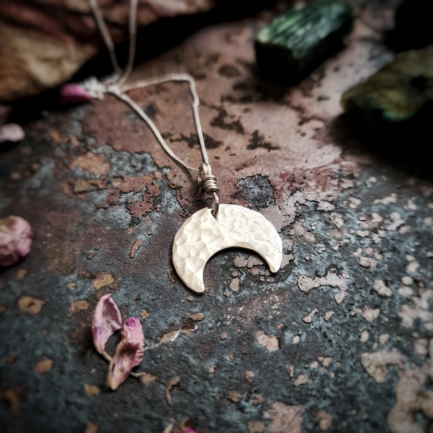 Sterling Silver Crescent Moon Pendant