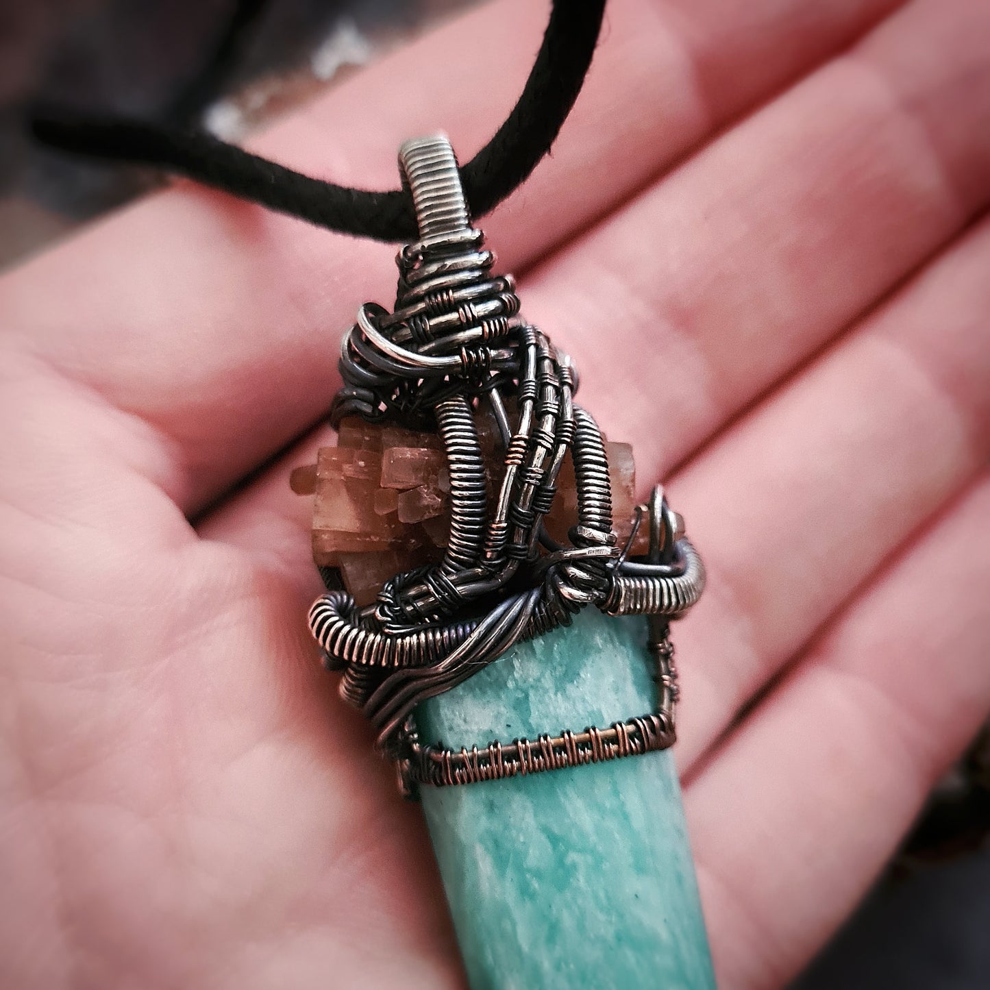 Ocean Dreams Pendant - Recycled Silver and Copper Wire