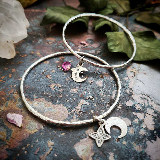 Celestial Charm Bangles - 100% Recycled Silver