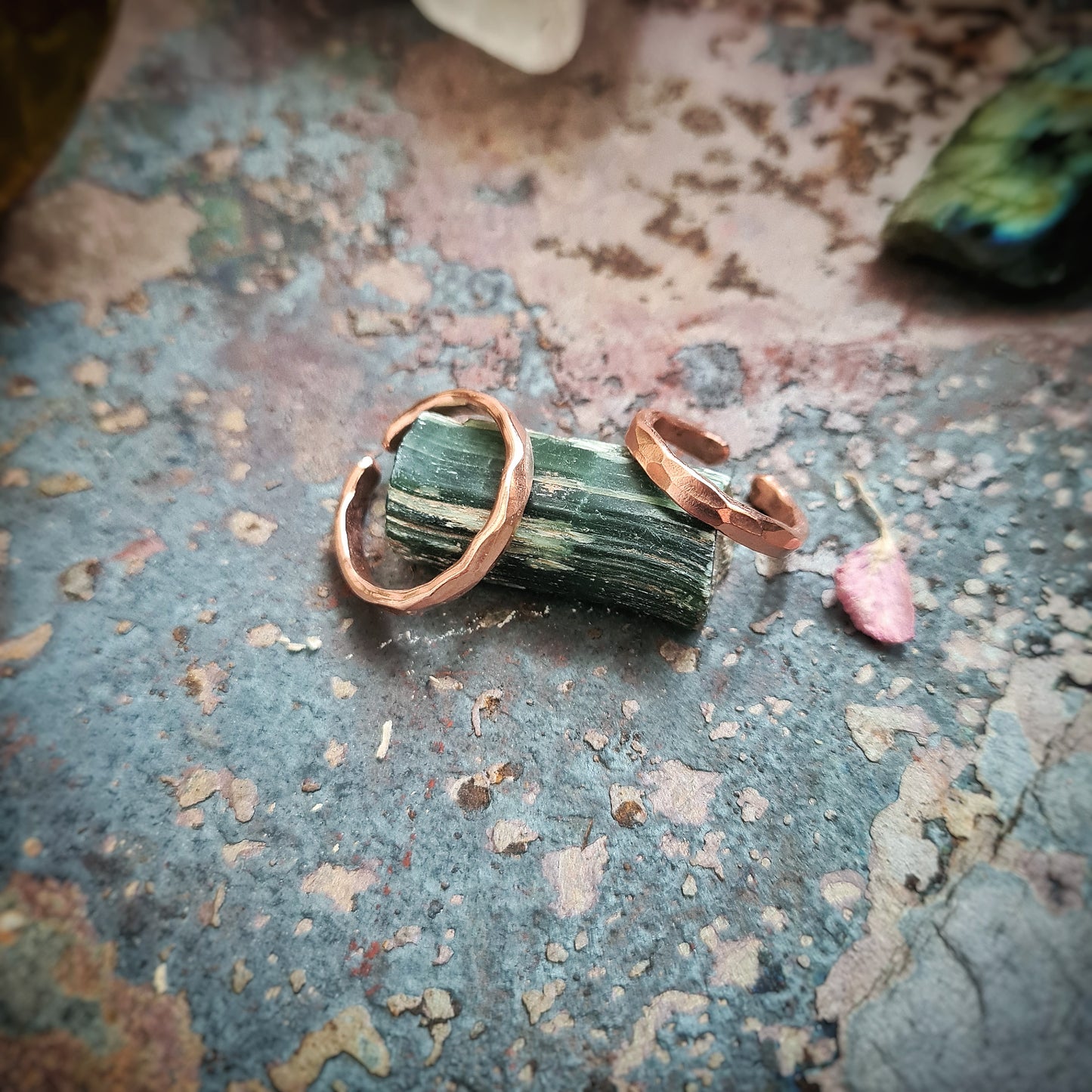 Slim, Hammered Ring - 100% Recycled Copper