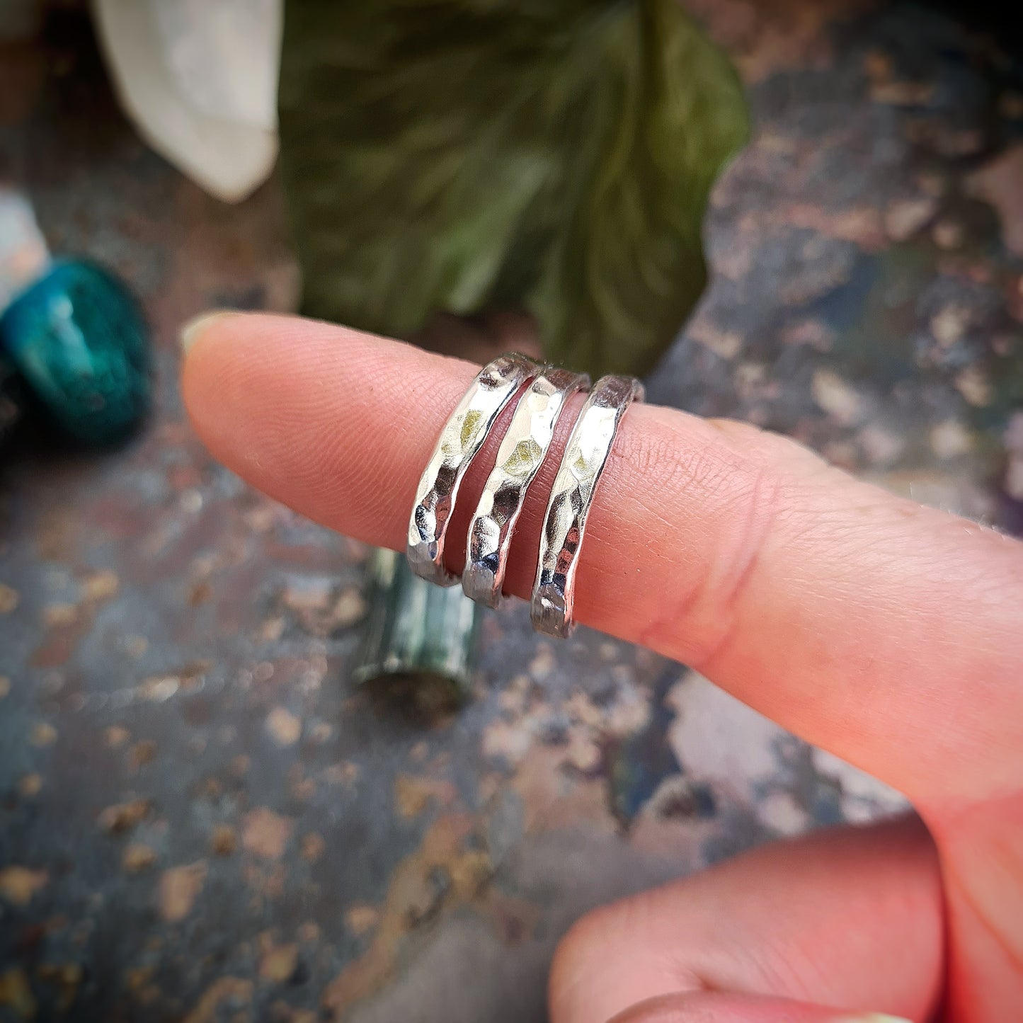 Hammered Silver Ring - 100% Recycled Silver