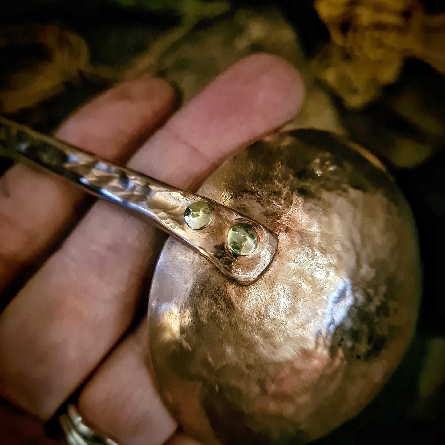 Copper Ladle - recycled copper with brass rivets.