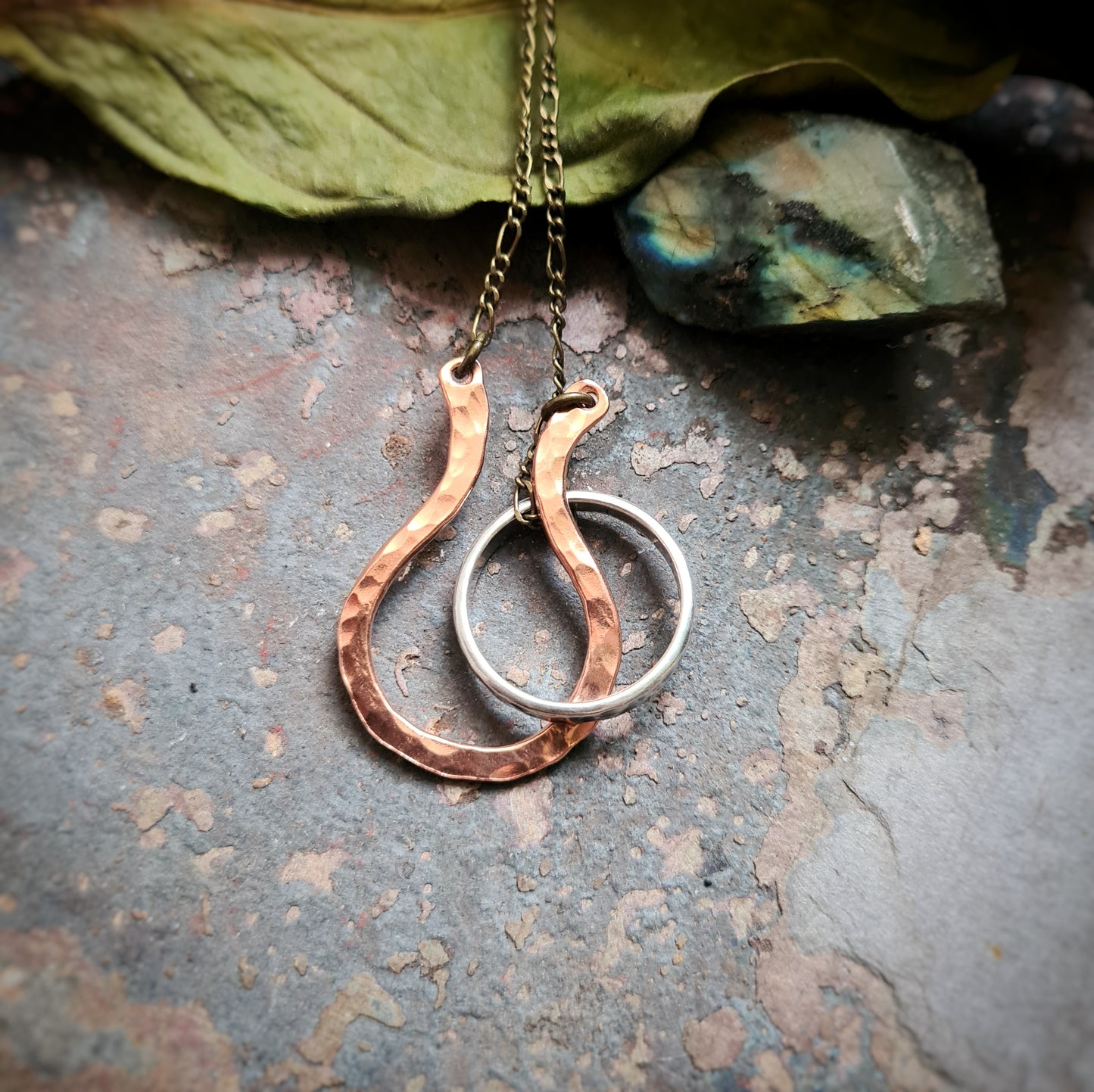 Ring Keeper Pendant in Recycled Copper