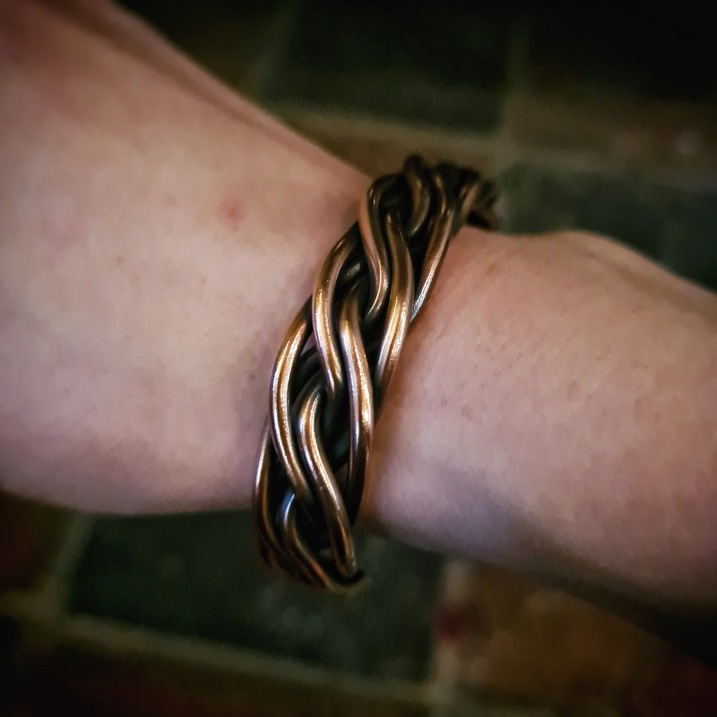 Double Twist Woven Copper Cuff - 100% Recycled Copper
