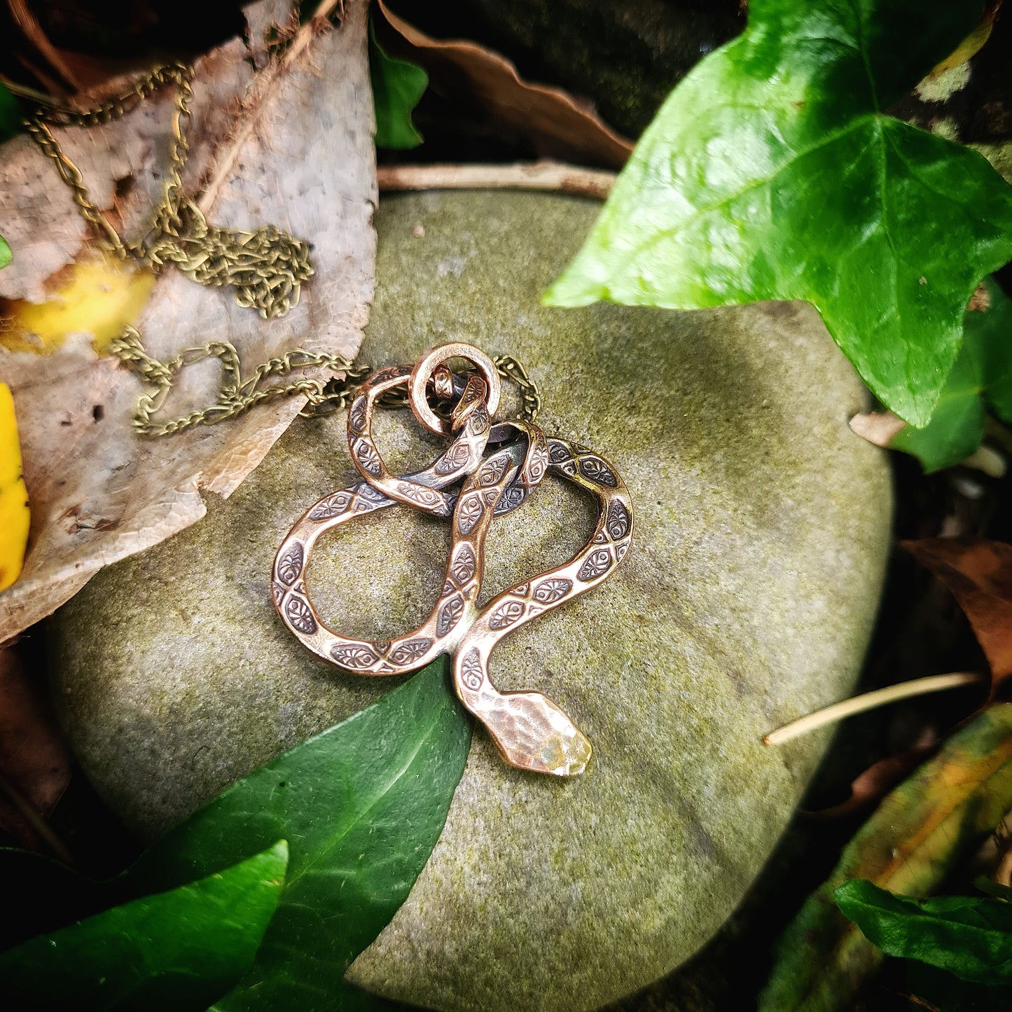 Copper Snake Pendant