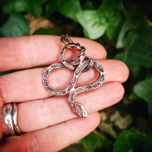 Copper Snake Pendant