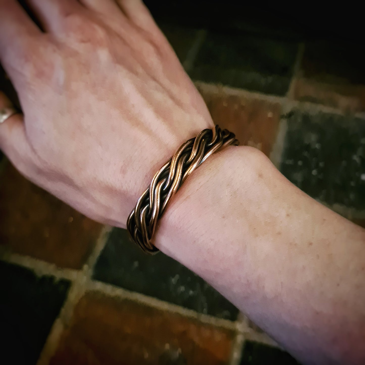 Double Twist Woven Copper Cuff - 100% Recycled Copper