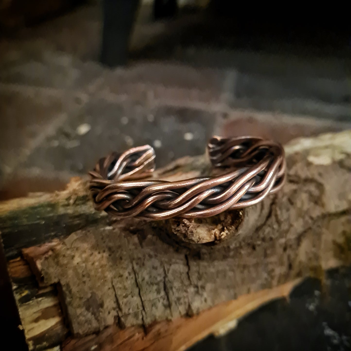 Double Twist Woven Copper Cuff - 100% Recycled Copper
