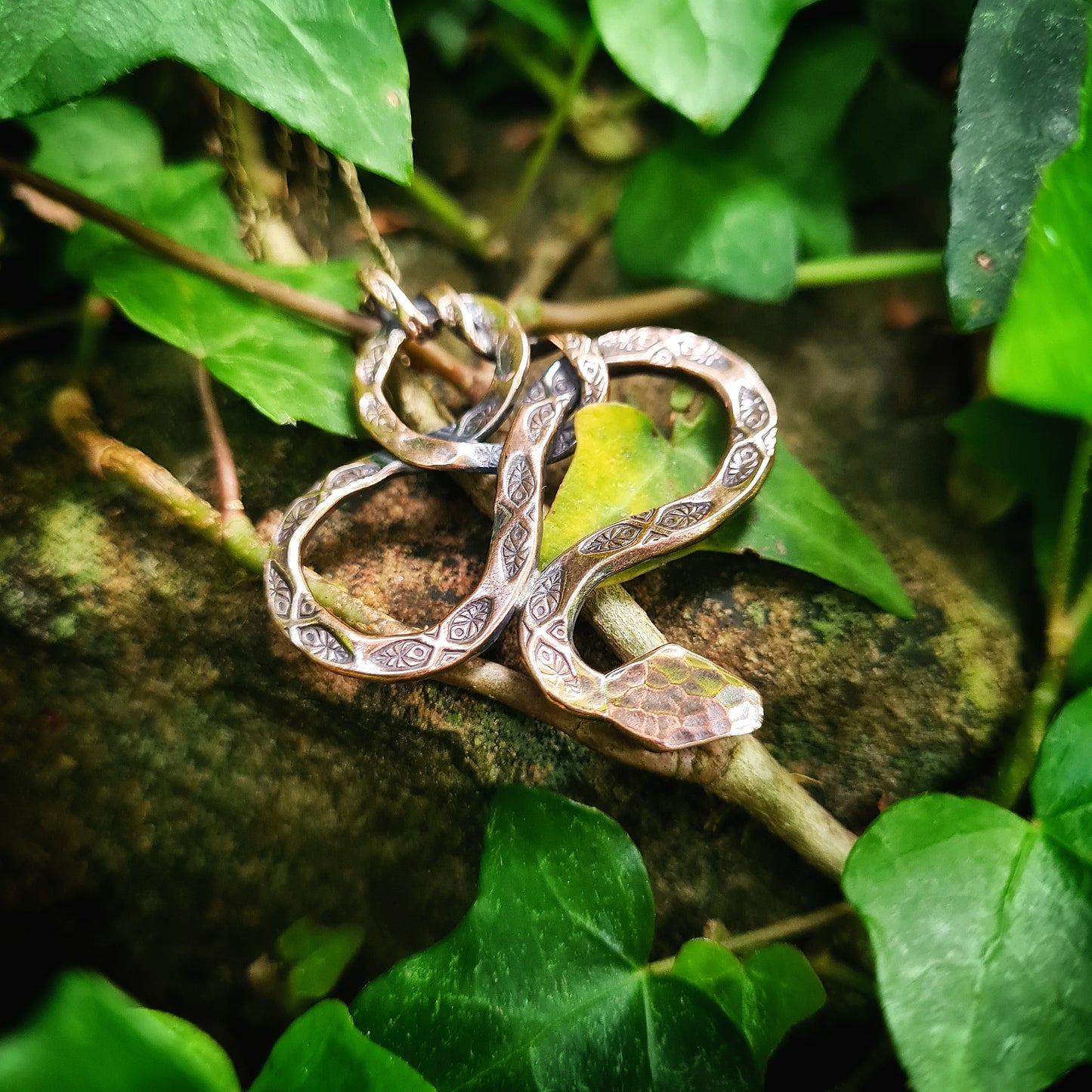 Copper Snake Pendant