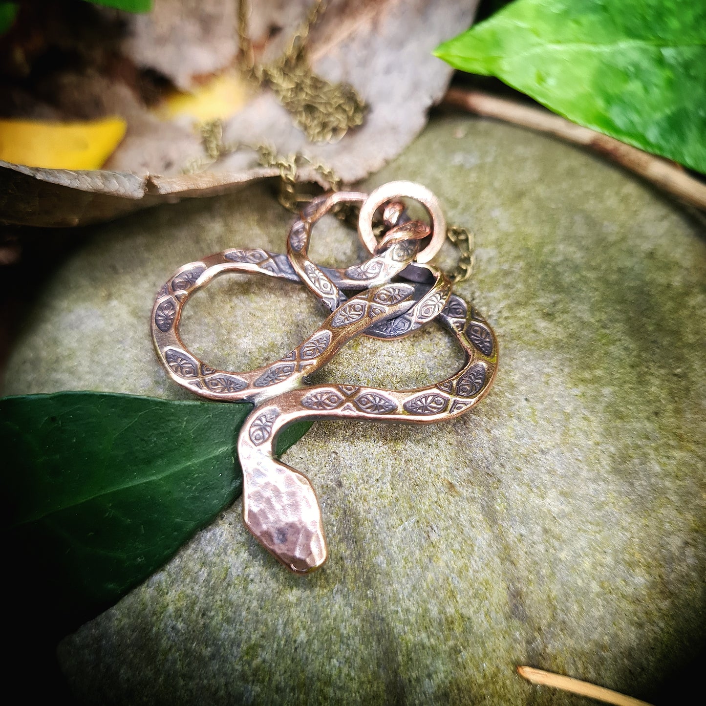 Copper Snake Pendant