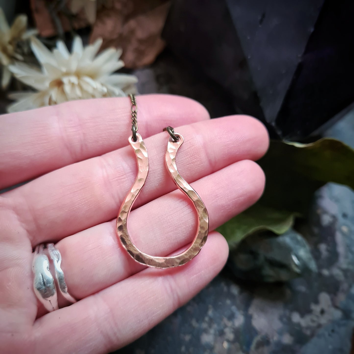 Ring Keeper Pendant in Recycled Copper