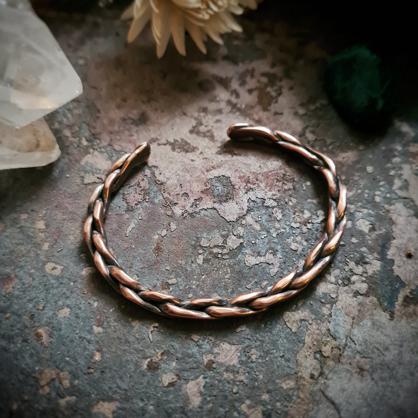Open Plaited Copper Cuff - 100% Recycled Copper
