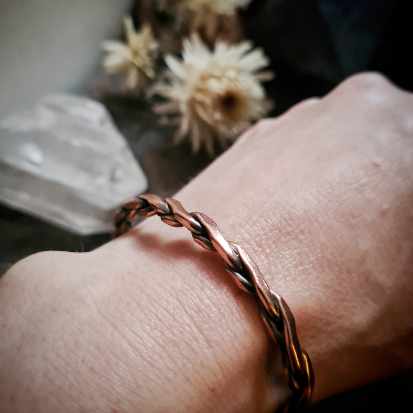 Open Plaited Copper Cuff - 100% Recycled Copper