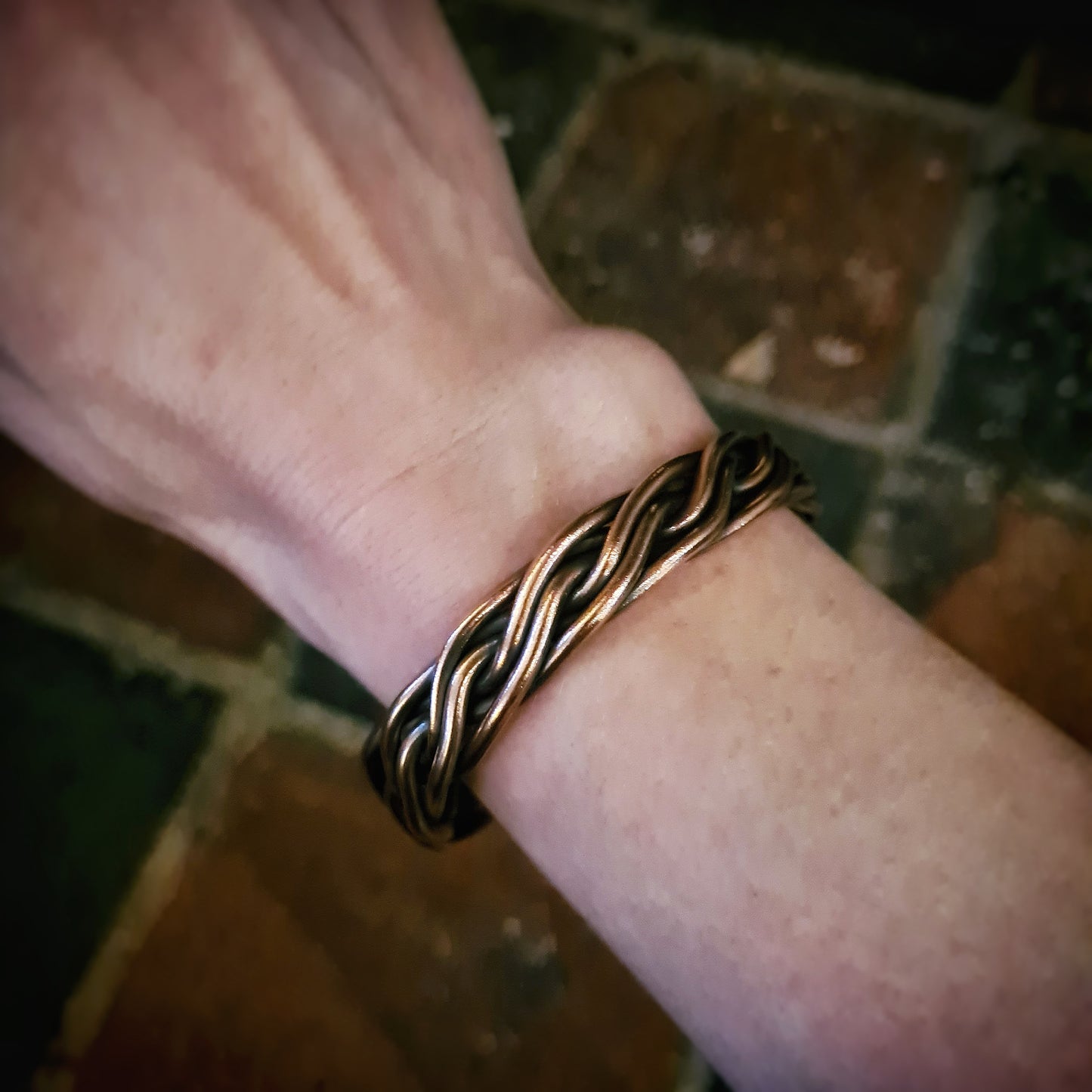 Double Twist Woven Copper Cuff - 100% Recycled Copper