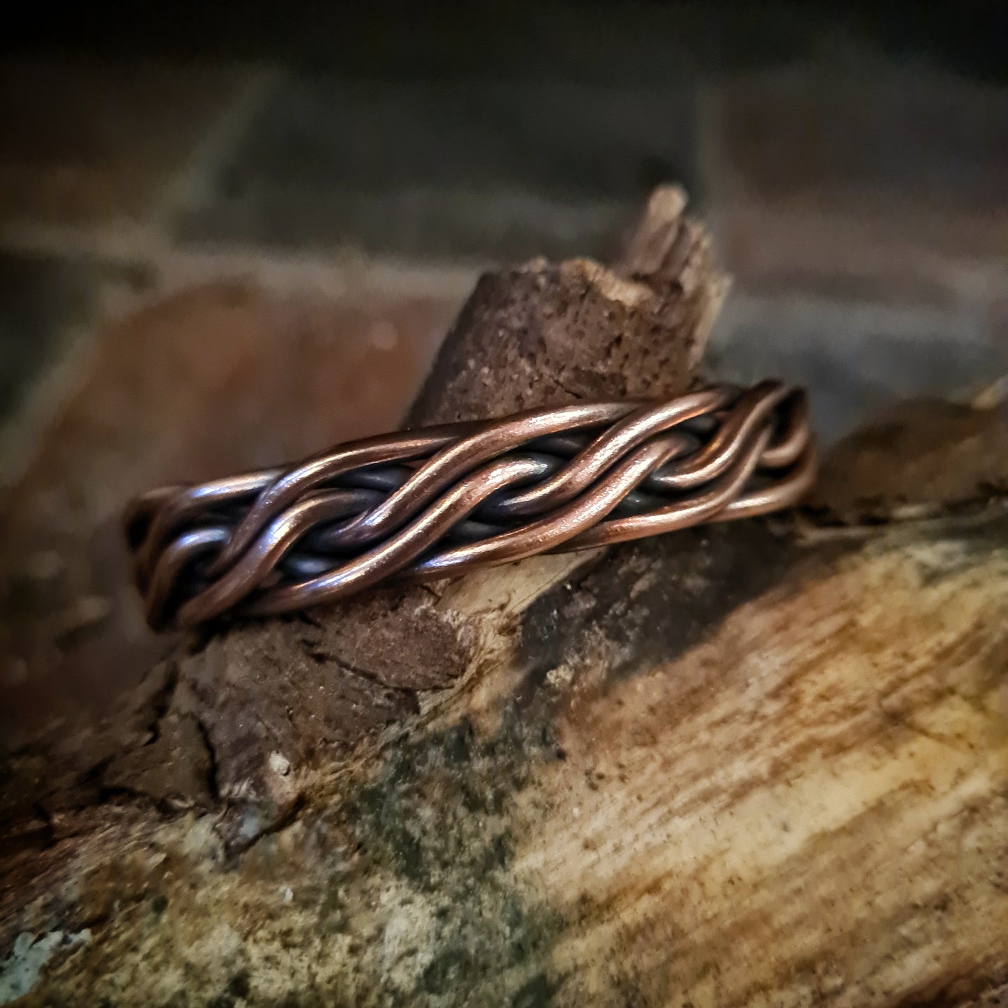 Double Twist Woven Copper Cuff - 100% Recycled Copper