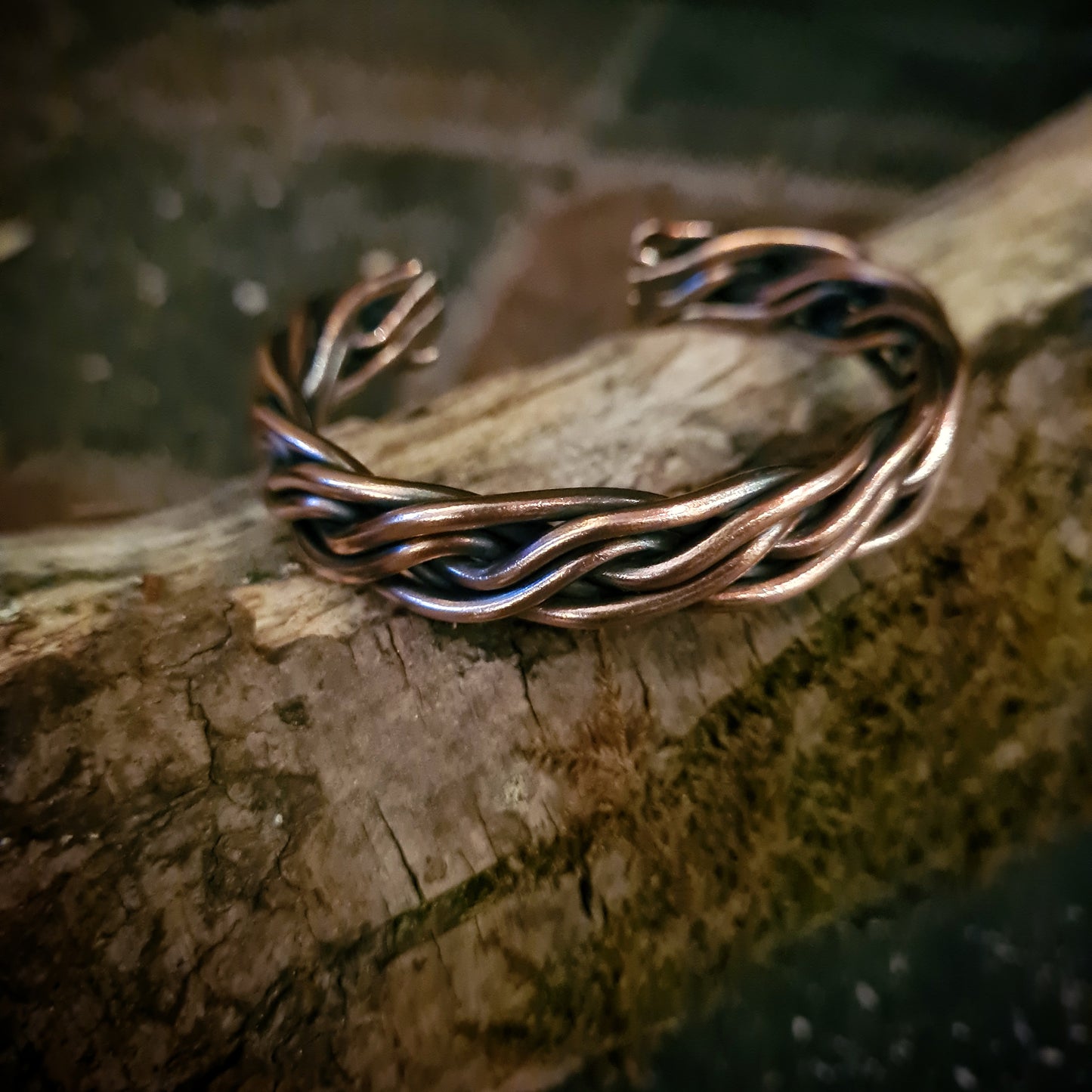 Double Twist Woven Copper Cuff - 100% Recycled Copper