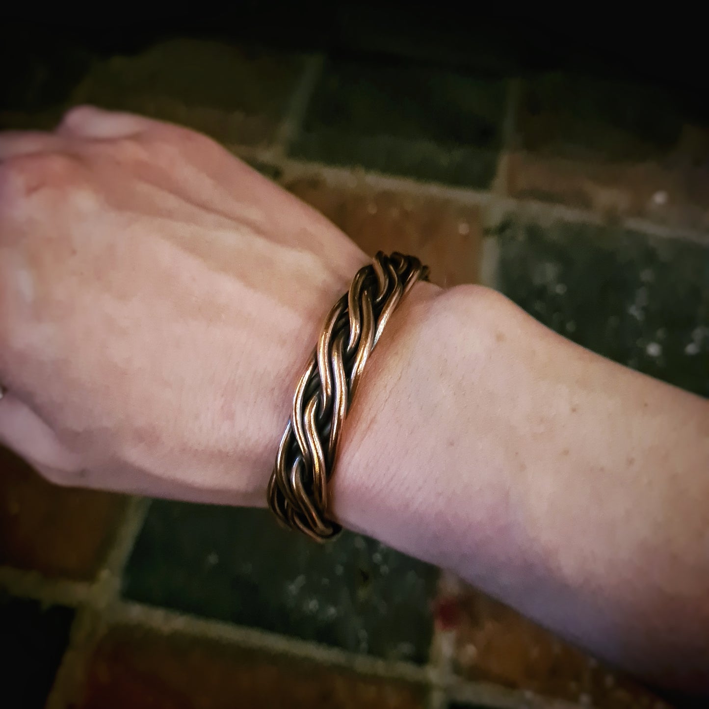 Double Twist Woven Copper Cuff - 100% Recycled Copper