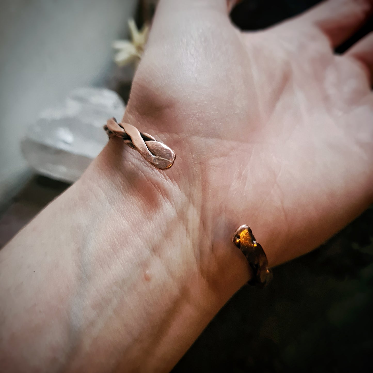 Open Plaited Copper Cuff - 100% Recycled Copper