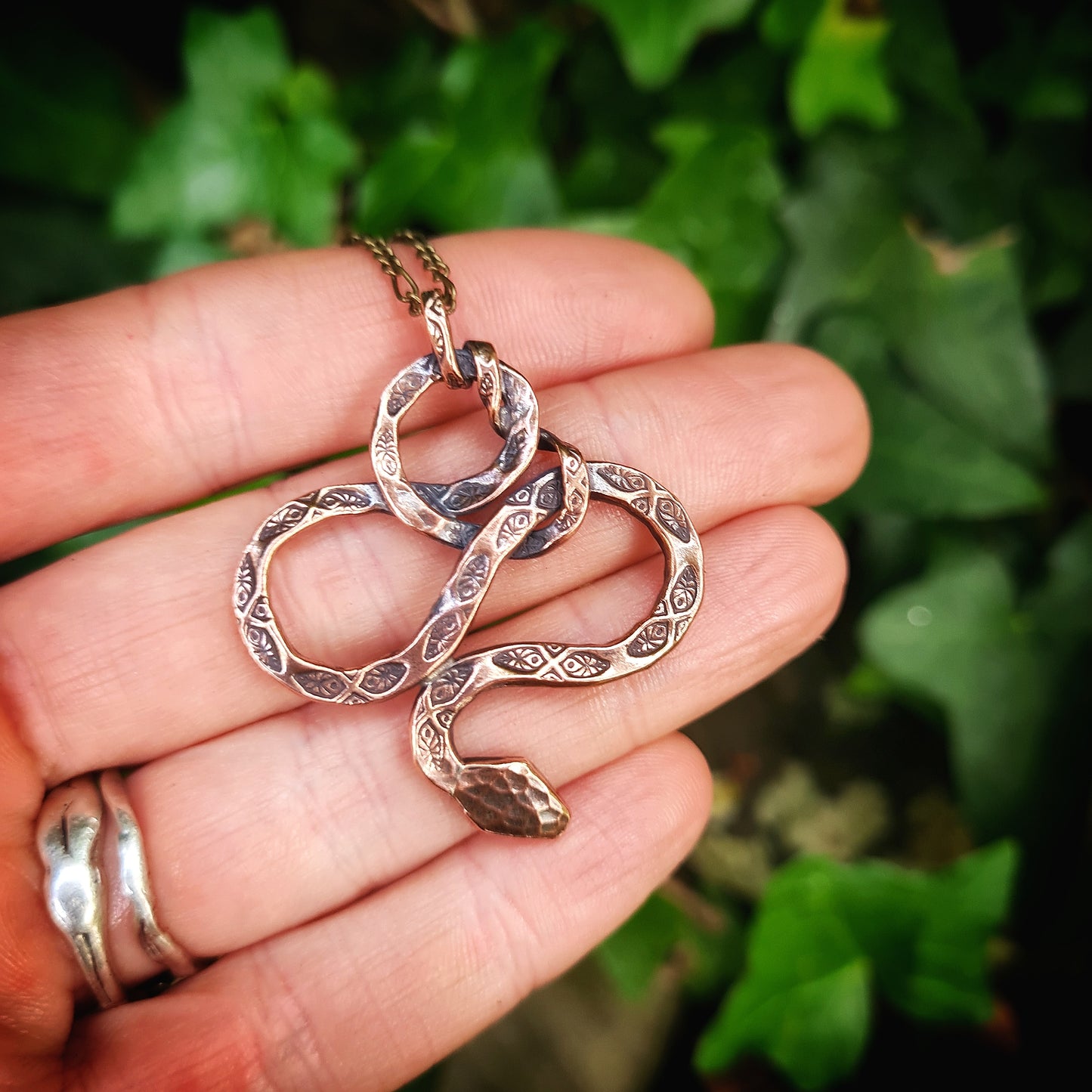 Copper Snake Pendant