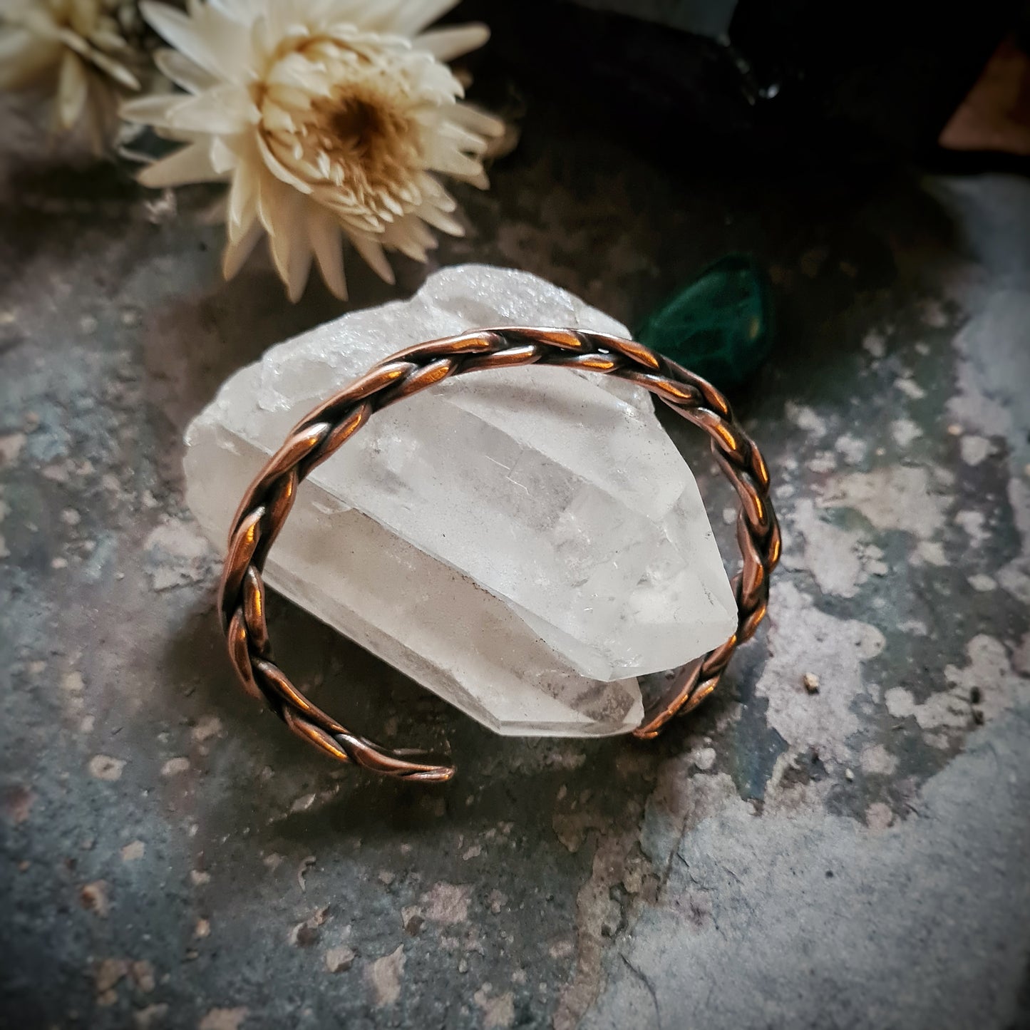 Open Plaited Copper Cuff - 100% Recycled Copper