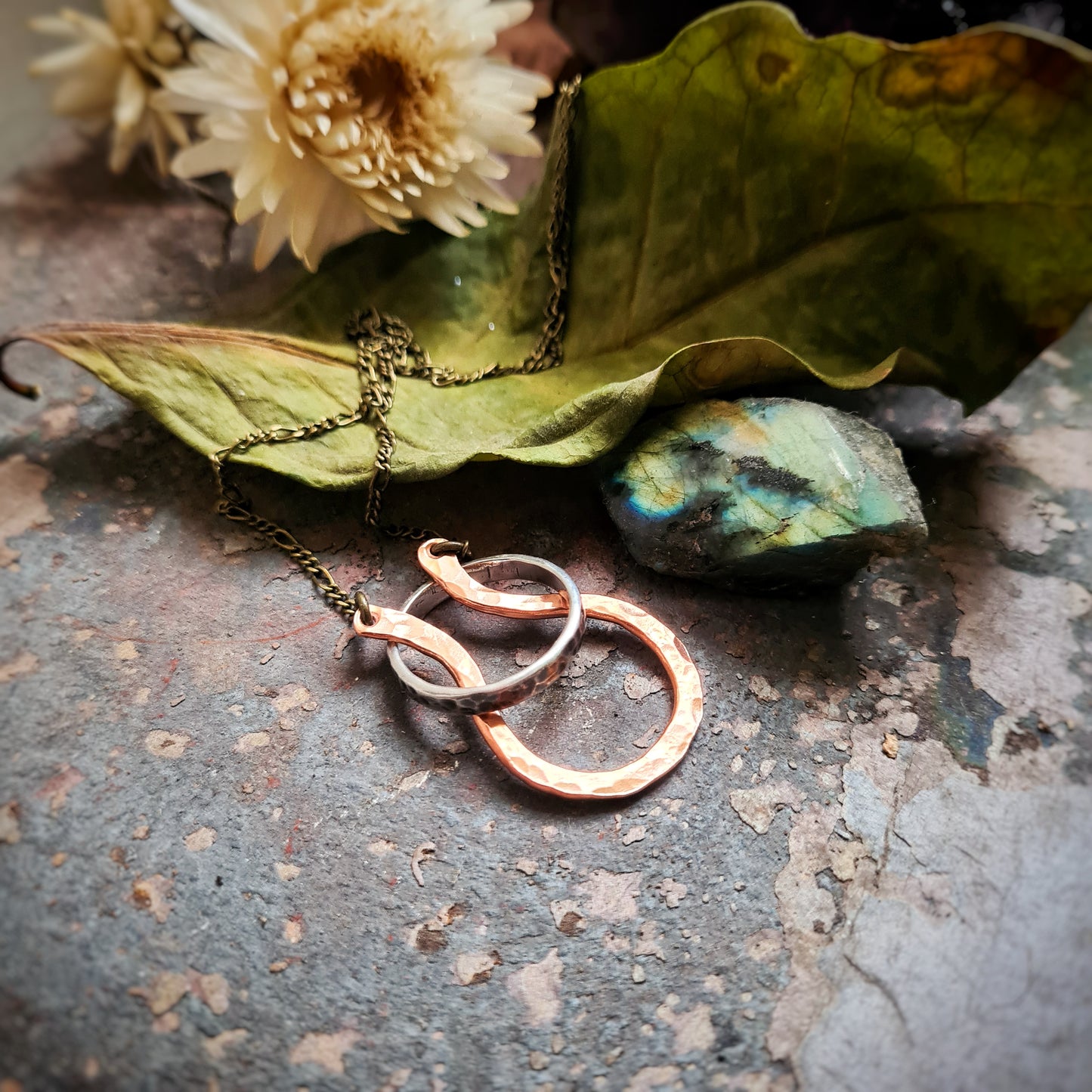 Ring Keeper Pendant in Recycled Copper