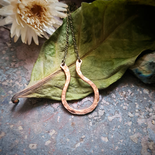Ring Keeper Pendant in Recycled Copper