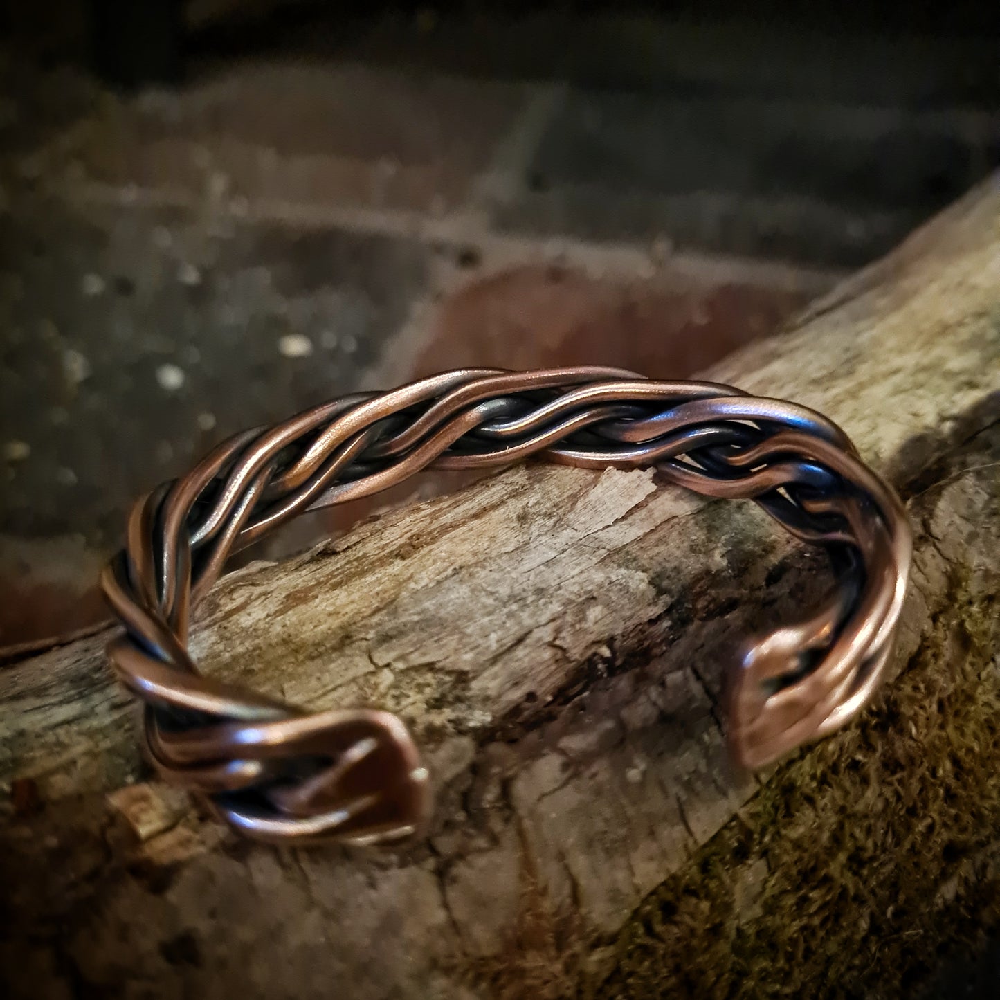 Double Twist Woven Copper Cuff - 100% Recycled Copper