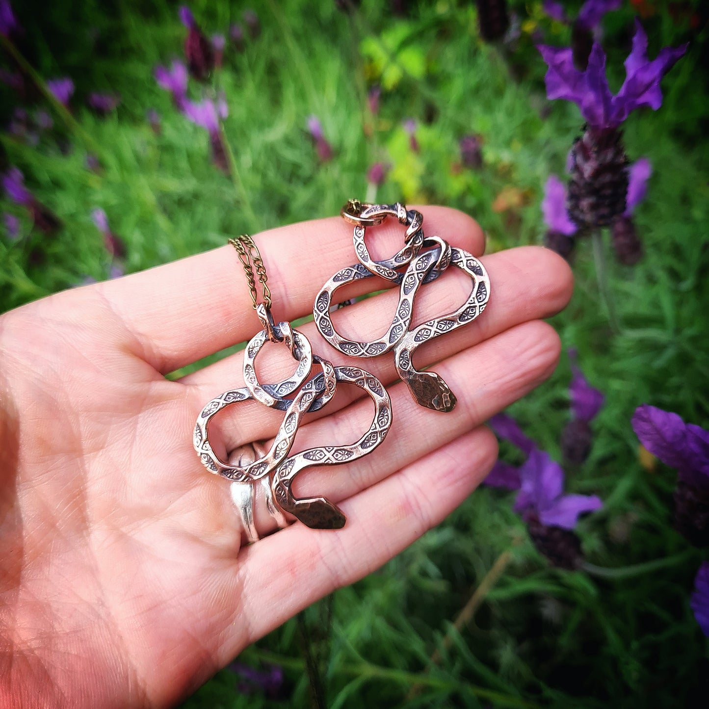 Copper Snake Pendant