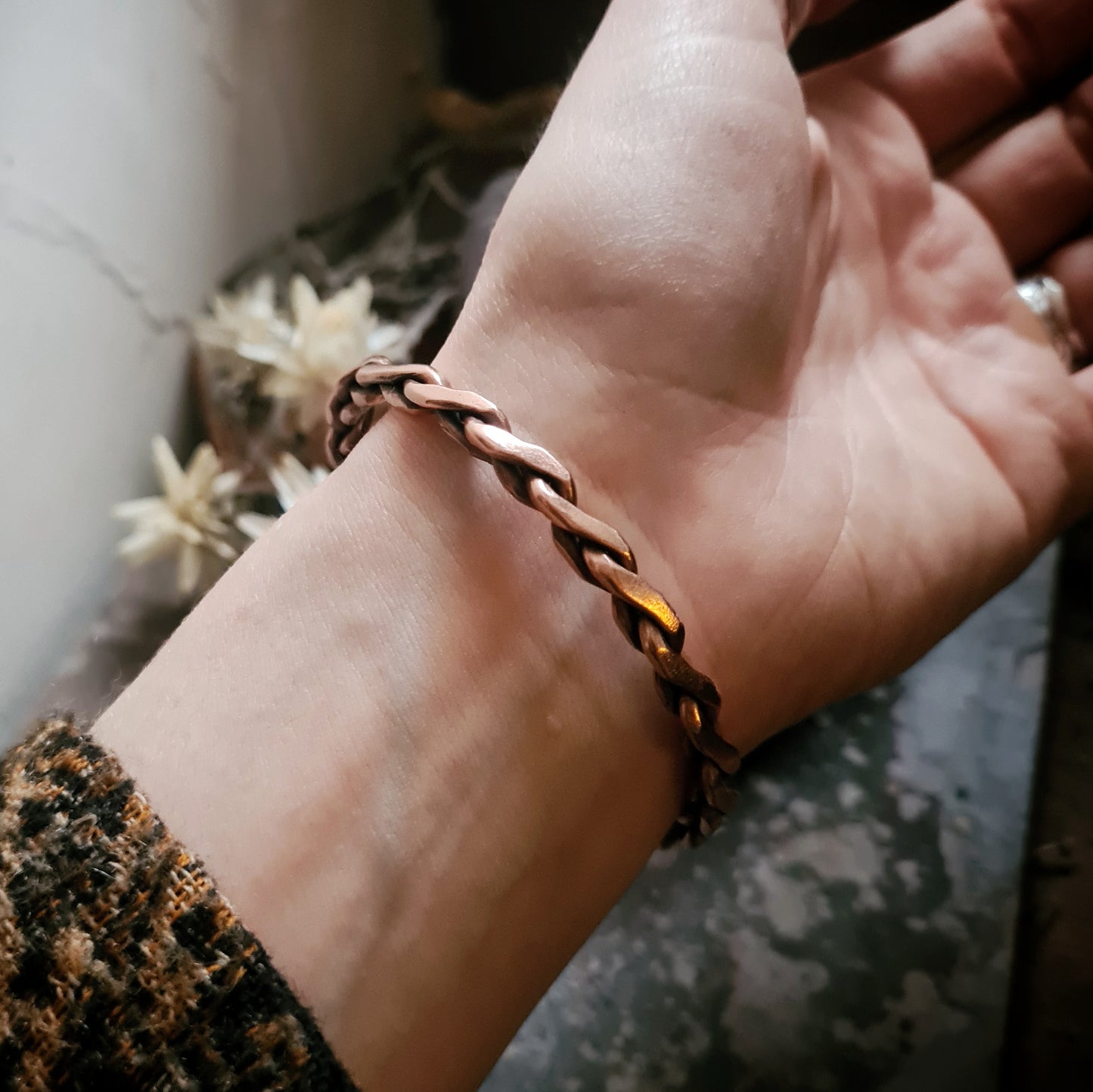 Plaited Copper Bangle - 100% Recycled Copper