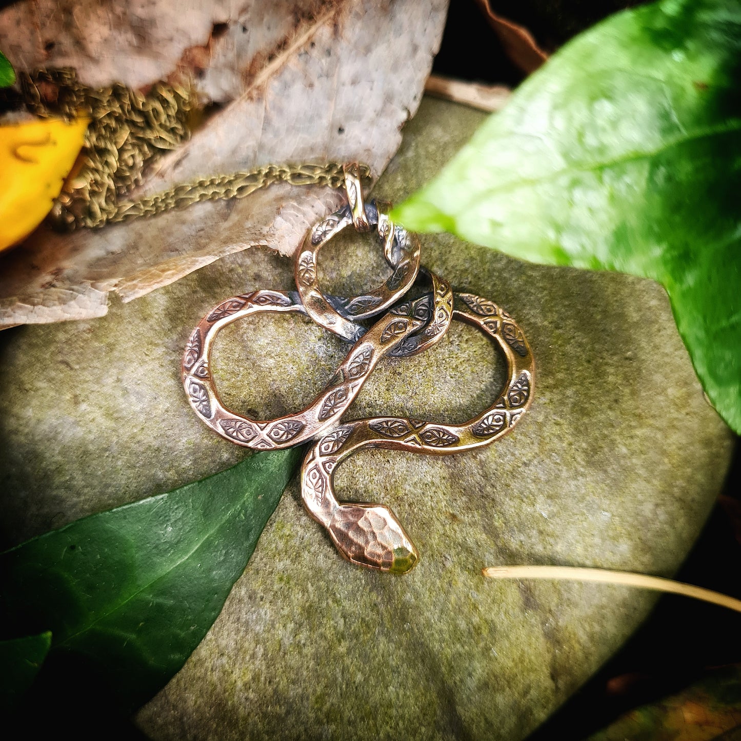 Copper Snake Pendant